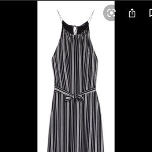 Madewell black and white halter dress